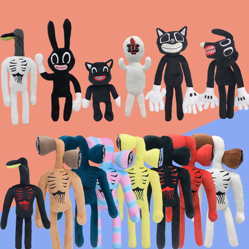 Đồ chơi thú nhồi bông nhung mềm mại kiểu dáng đầu rùng rợn làm món quà tặng/vật trang trí nội thất độc đáo