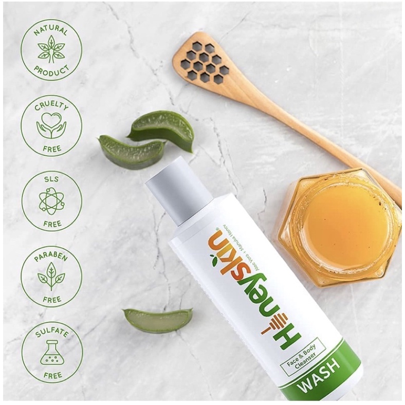 Kem dưỡng ẩm/ sữa rửa mặt organic mật ong Manuka Honeyskin USA 118g