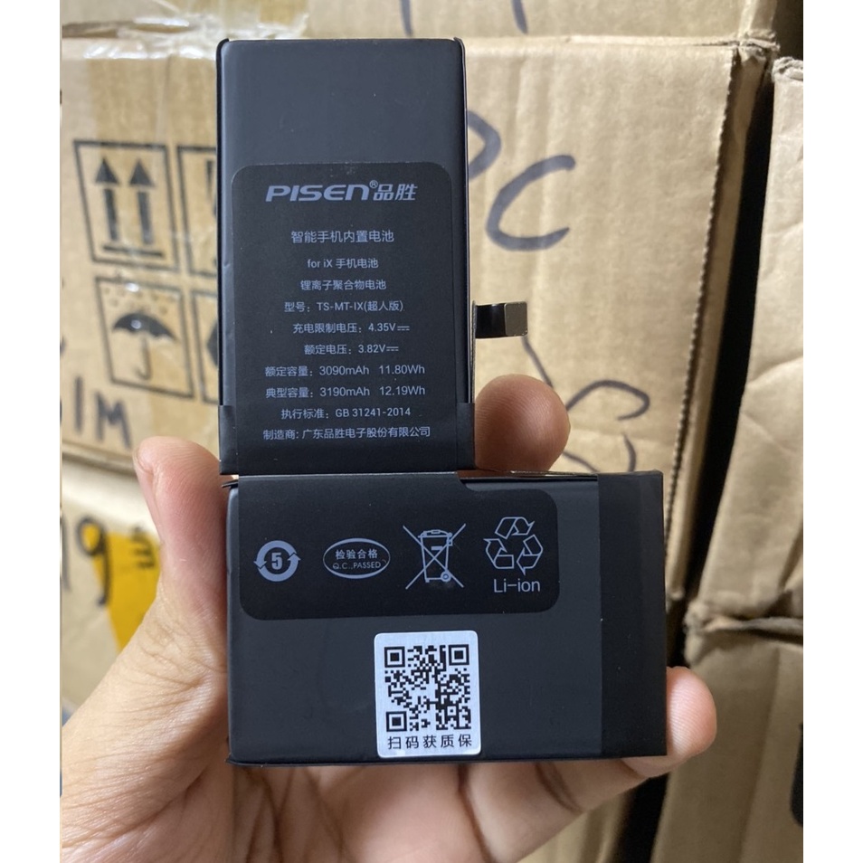 Pin PISEN ĐT táo Dung Lượng SIÊU CAO cho ĐT táo 6G/6P/6S/6SP/7G/7P/8G/8P/X Tặng CL 9D + tovit