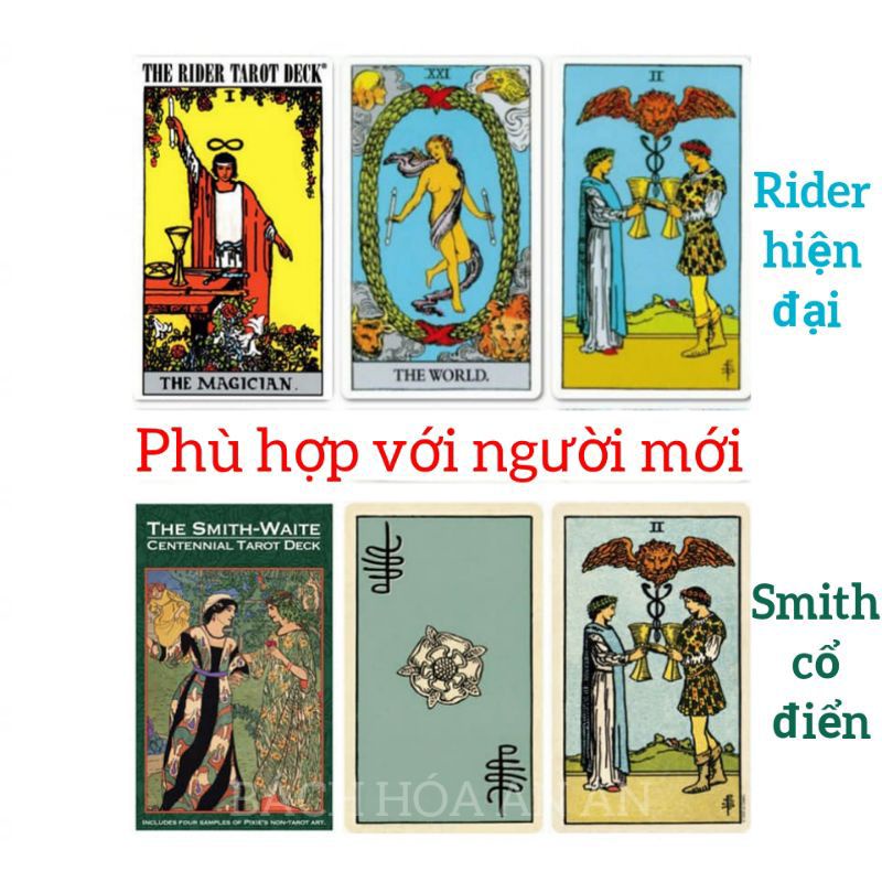 Bộ bài tarot Rider waite, Smith waite tarot borderless, Witches tarot, Light seer 's, Deviant Moon