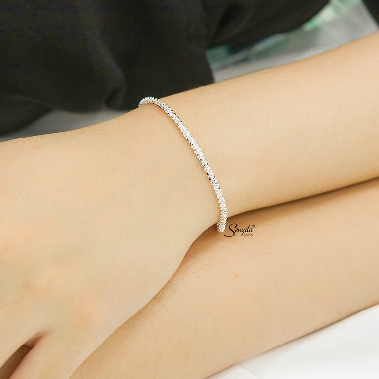 Lắc tay xoắn bông mai bạc 925 Senyda Jewelry LT196-LT204