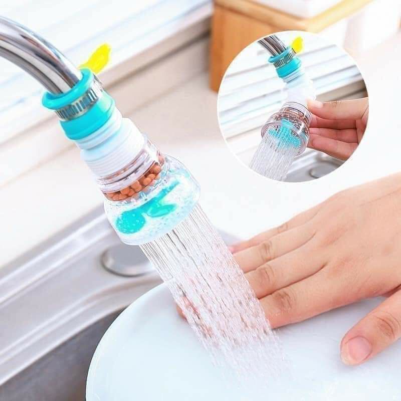 Đầu Vòi Lọc Nước Tăng Áp 360 Độ Có Thể Kéo Dài, Vòi Tăng Áp Lực Nước Rửa Chén Bát Có Khóa Cổ Dê, Cánh Quạt.