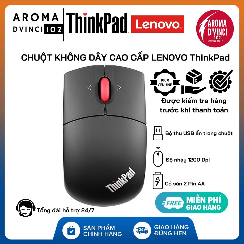 [BH 3 tháng] Chuột không dây cao cấp Lenovo ThinkPad OA36193 - Hàng chính hãng | DVINCE Store