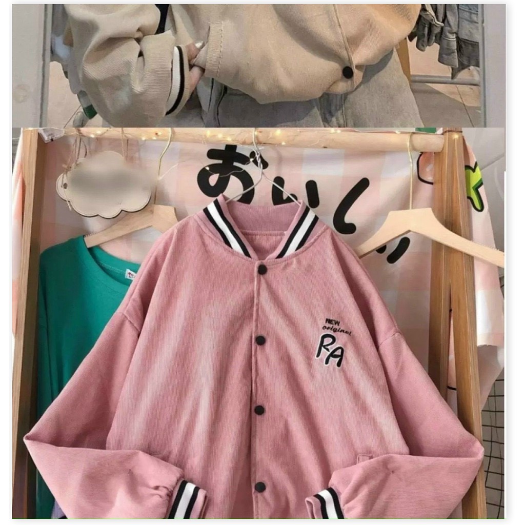 ÁO KHOÁC NỮ KAKI NHUNG  PHONG CÁCH BOMBER THỜI TRANG TINH TẾ CAO CẤP