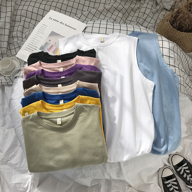 Áo ba lỗ nam Hàn Quốc simple bigsize unisex base top màu sắc đơn giản áo tanktop unisex áo ba lỗ bigsize áo Áo Ba Lỗ Nam