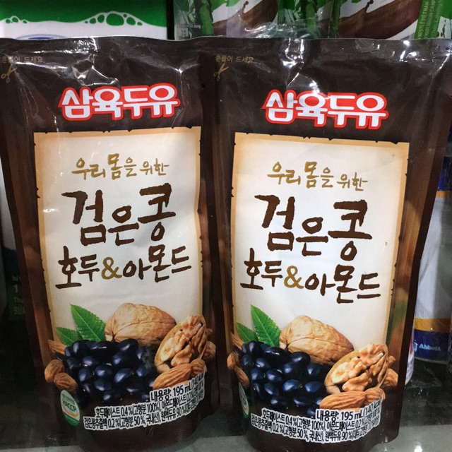 Sữa hạnh nhân óc chó Hàn Quốc túi 195ml