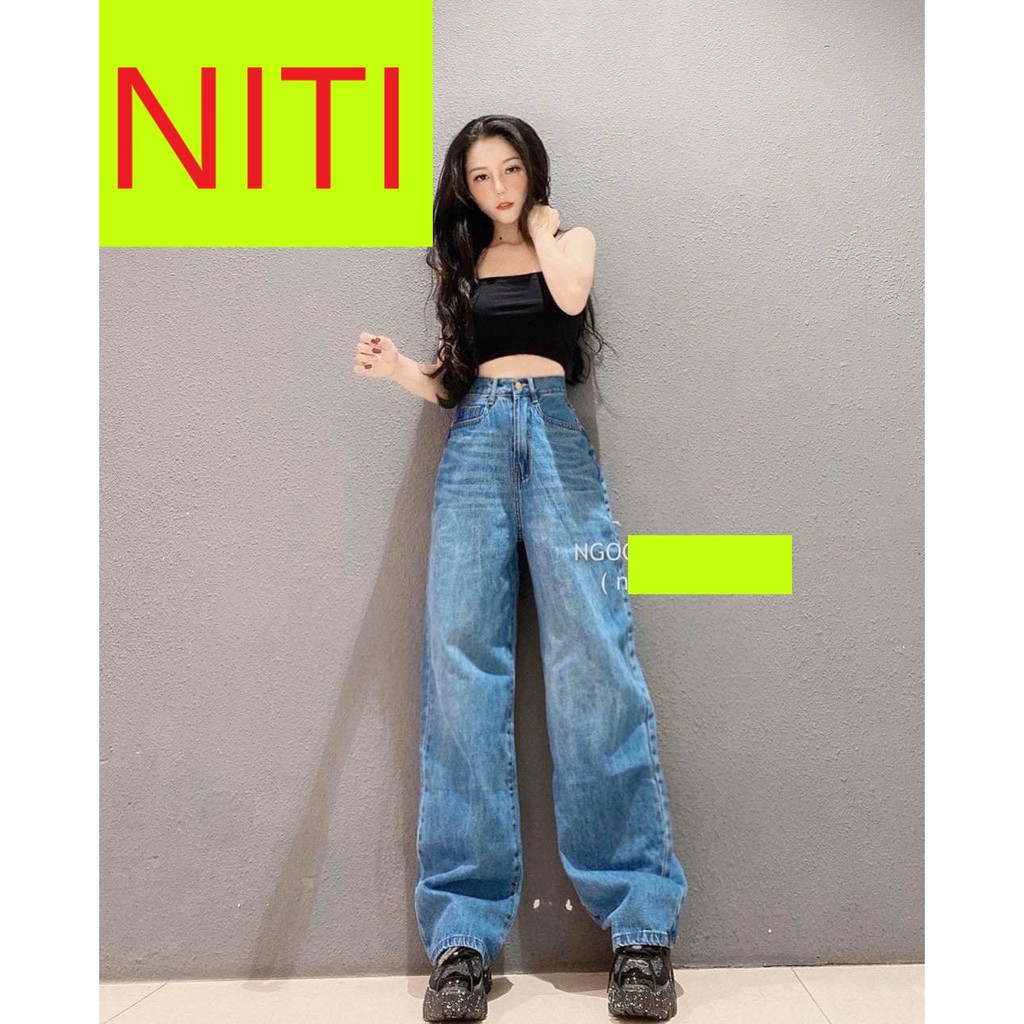 [ FREESHIP, CHẤT NGẤT ] QUẦN JEAN ỐNG RỘNG NỮ LƯNG CAO MÀU XANH RÂU MÈO CÁ TÍNH CAO CẤP NITI SIÊU PHONG CÁCH, ĐỦ SIZE
