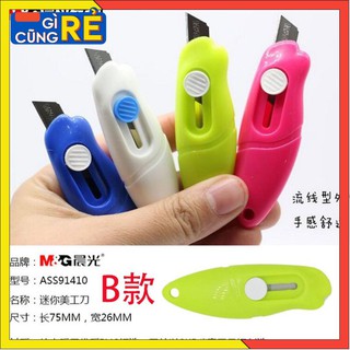 Dao mini rọc giấy, có chỗ gắn vào móc chìa khoá hoặc balo rạch đồ khi cần thiết