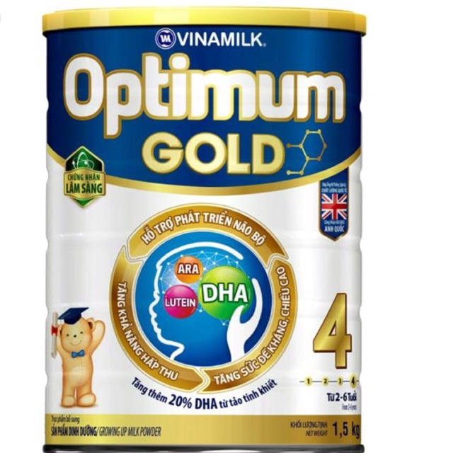 Sữa optimum gold 4 1500g mẫu mới