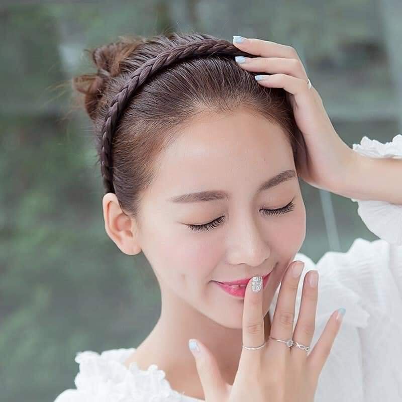 Bờm tóc giả tết,băng đô tóc tết như thật hot hit cực dễ thương