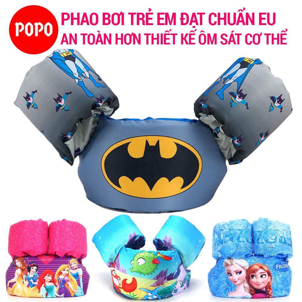 Phao bơi trẻ em POPO LV02 cho bé từ 2 đến 6 tuổi chất liệu phao nổi cao cấp đảm bảo an toàn tuyệt đối cho bé