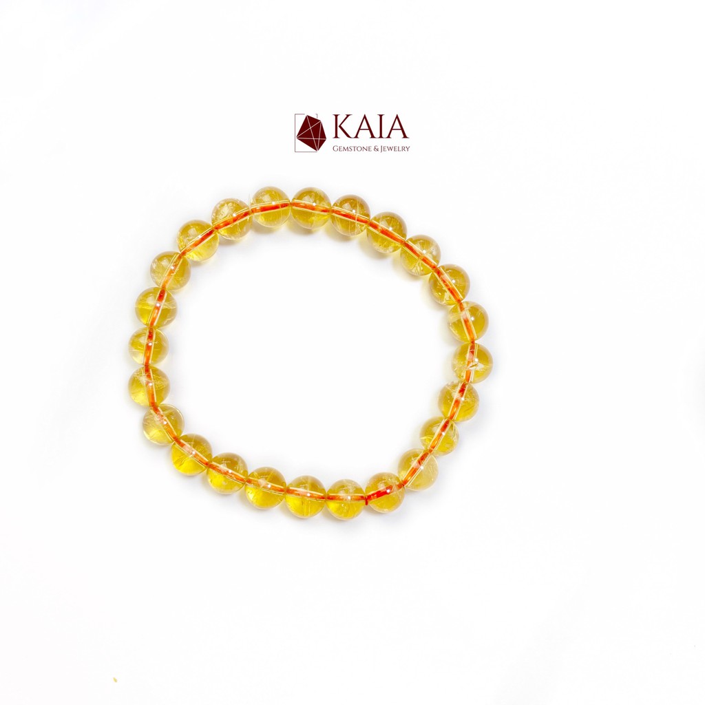 Vòng tay thạch anh cho người mệnh kim và mệnh thổ7 li - KAIA