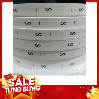 Mác quần áo❤️Mác in Size kích cỡ quần áo❤️Băng nhựa 1cm, cuộn gồm 2800 tem in sắc nét.