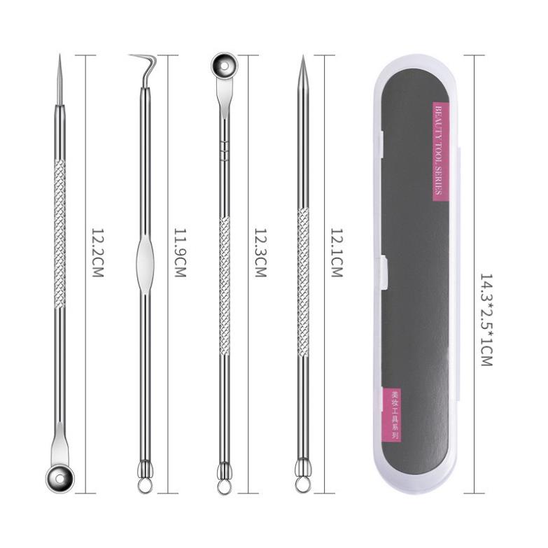[ SALE SỐC ] Bộ 4 Món Que Nặn Mụn Đầu Đen, Trứng Cá, Cám Thần Thánh (Full Box) - MP042