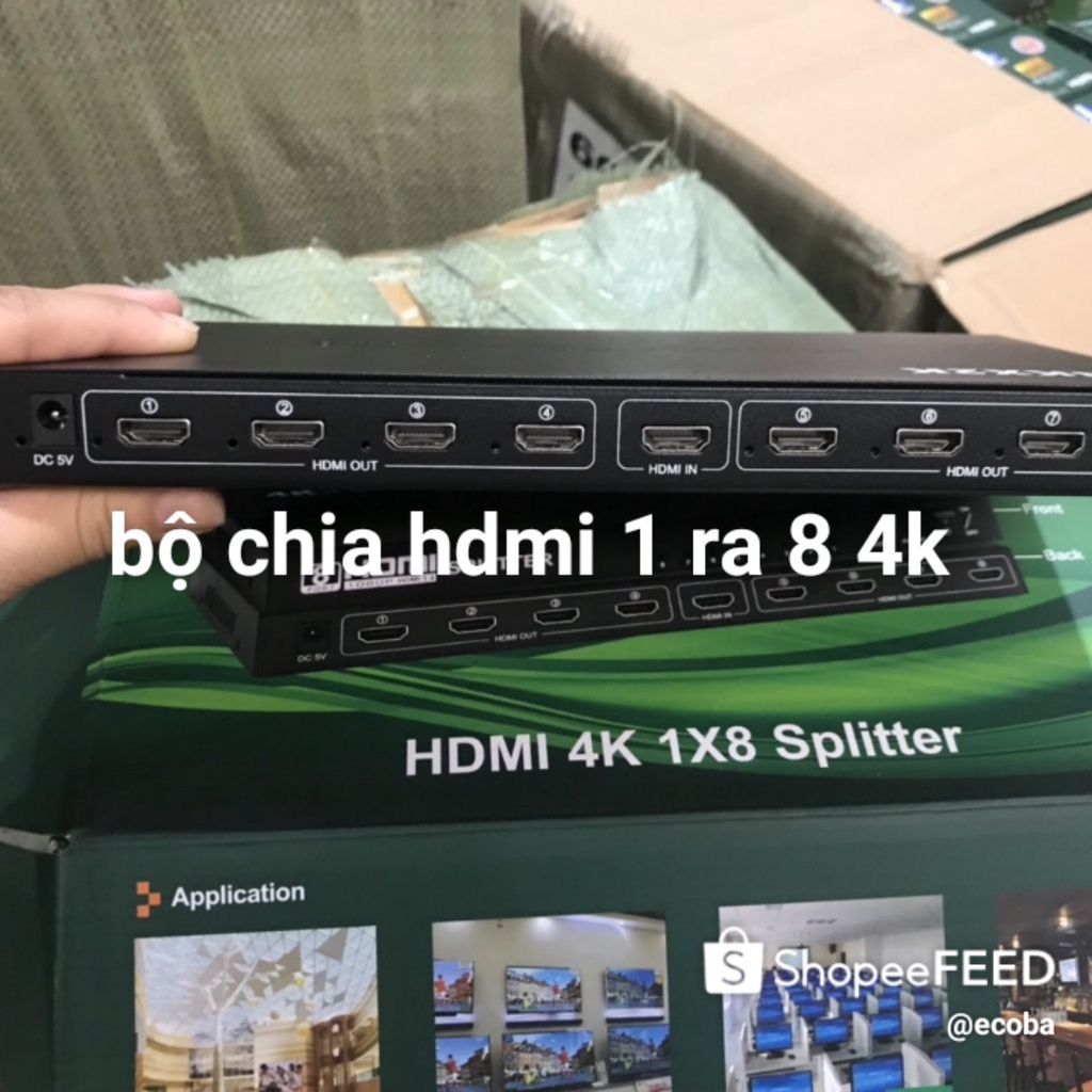 Bộ chia HDMI 1/8 ARIGATO Đảm Bảo Chất Lượng hộp vỏ giao ngẫu nhiên ECOBA