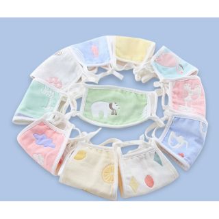 Khẩu trang vải xô 6 lớp chống bụi cho bé từ 0-2 tuổi