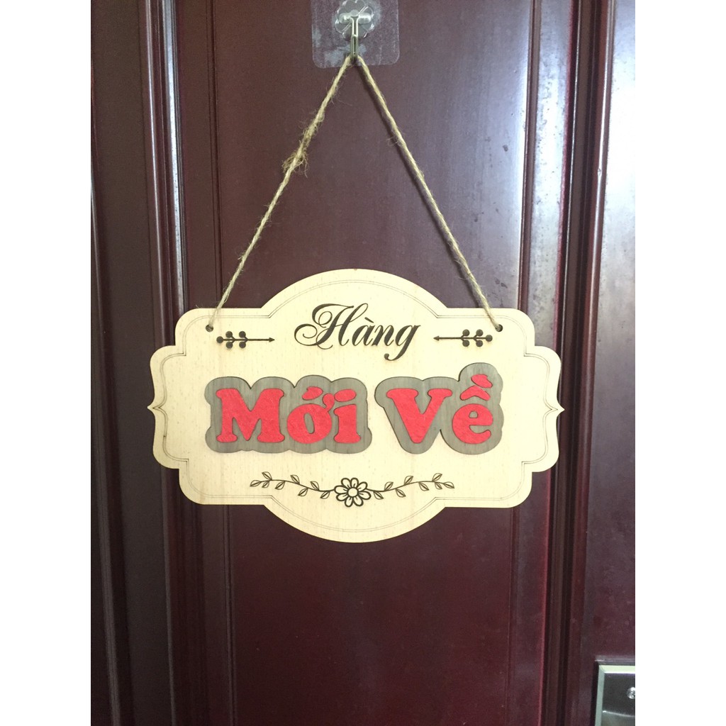 Biển Gỗ Hàng Mới Về lớn Trang trí Shop