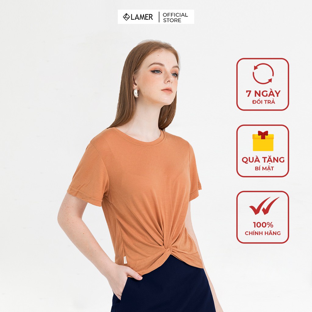 Áo croptop vặn eo VIEN TRAN O61S19H001 (Ghi/Trắng/Be)