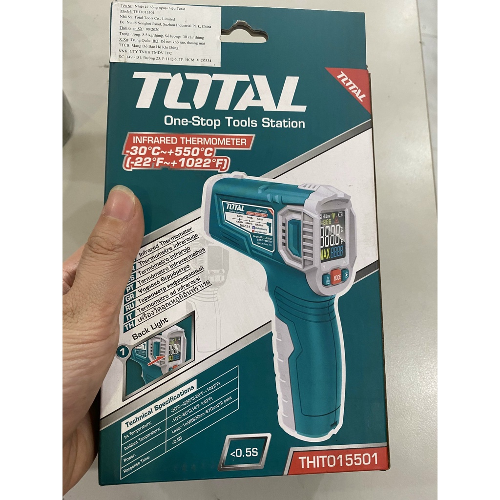 Máy đo nhiệt kế hồng ngoại Total Moel THIT015501