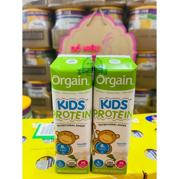 Sữa tươi ORGAIN kids Protein Organic Mỹ hàng bay giá tốt thùng 12 hộp