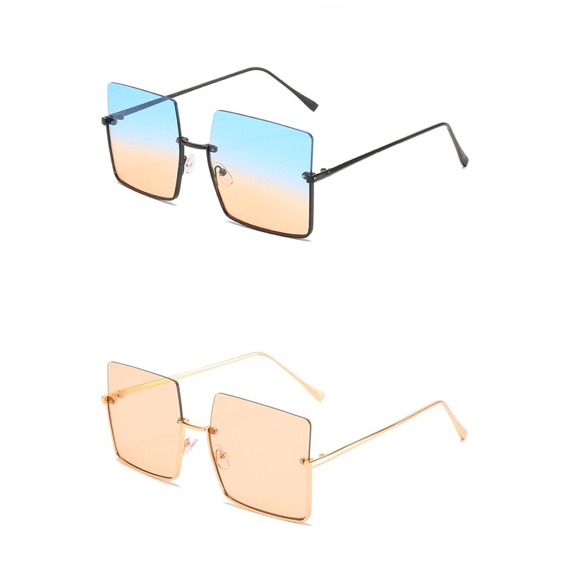 Kính Mát Vuông Chống Tia UV400 Phong Cách Hàn Quốc