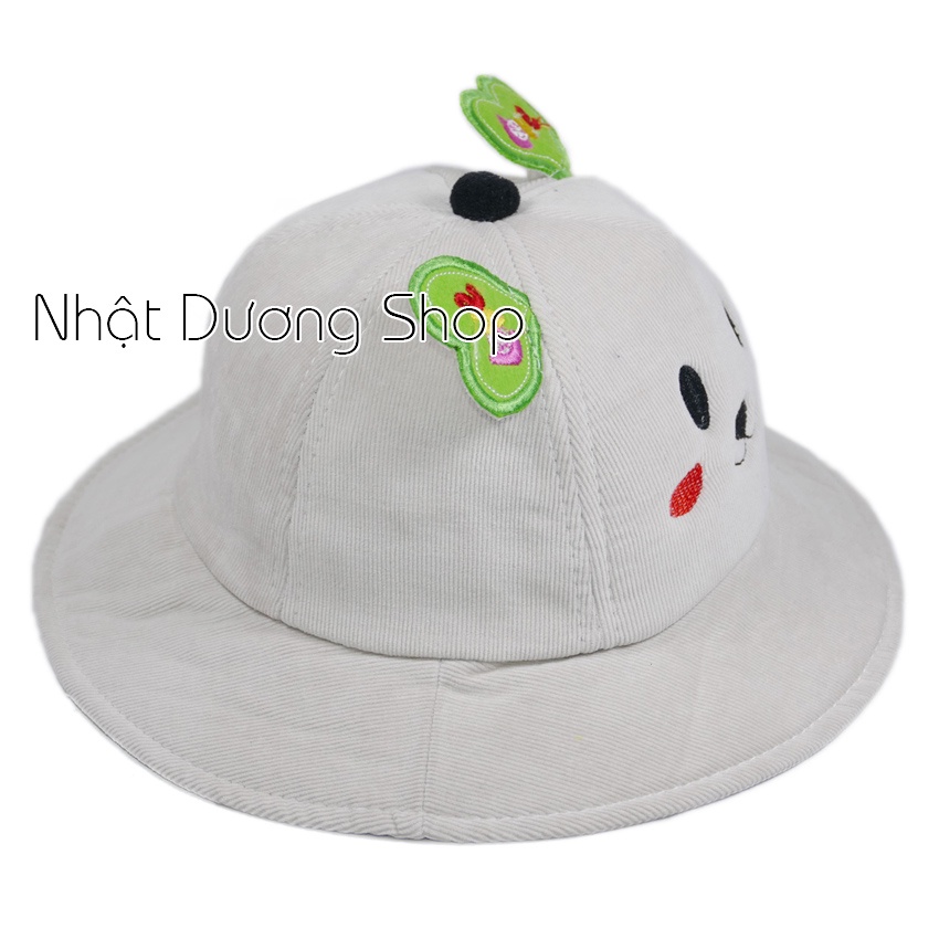 Nón tai bèo nhí mặt mèo có 2 tai độc đáo -  chất liệu vải Nhung, vải nỉ cao cấp tạo ra sự êm ái cho đầu bé