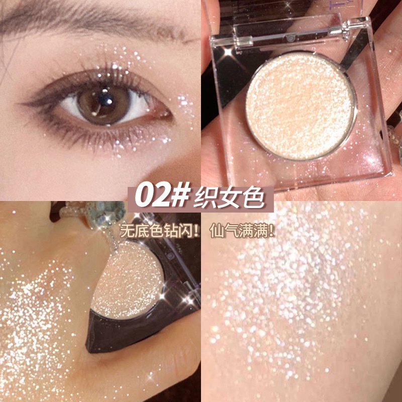Phấn mắt tạo khối nhũ bắt sáng có thể dùng trên gương mặt và xương quai xanh bling bling