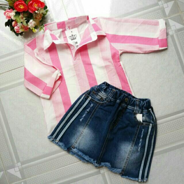 (Follow +10%) ÁO SƠ MI BÉ GÁI 14-18kg ĐẸP ĐẬM CÁ TÍNH NĂNG ĐỘNG - Chi Chi Kids Shop
