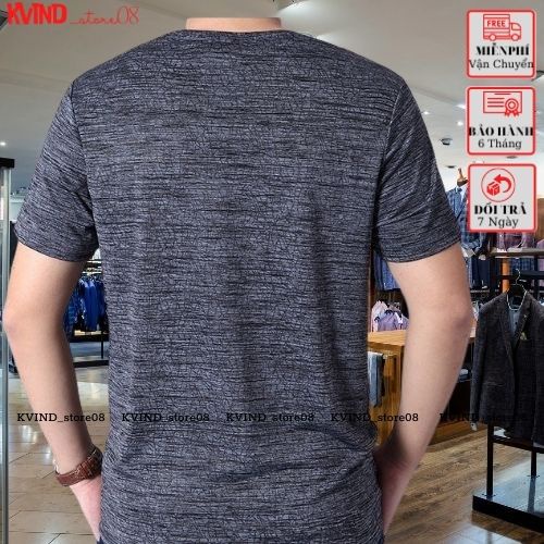 Áo Thun Nam Mè Tay Ngắn Cổ Tròn Chất Thun Mè Co Giản 4 Chiều Thấm Hút Mồ Hôi- KVIND_Store08