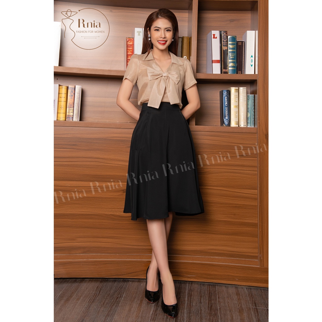 Áo Sơ Mi Nữ RNIA Cổ Nơ A22318