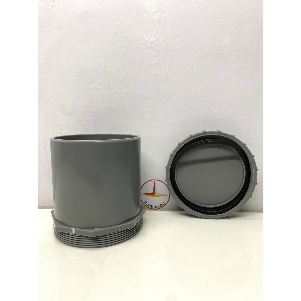 Bít xả ren ngoài 90,114 nhựa PVC Bình Minh