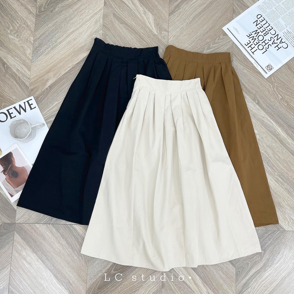 Cv478 - chân váy thô khóa sườn chun sau