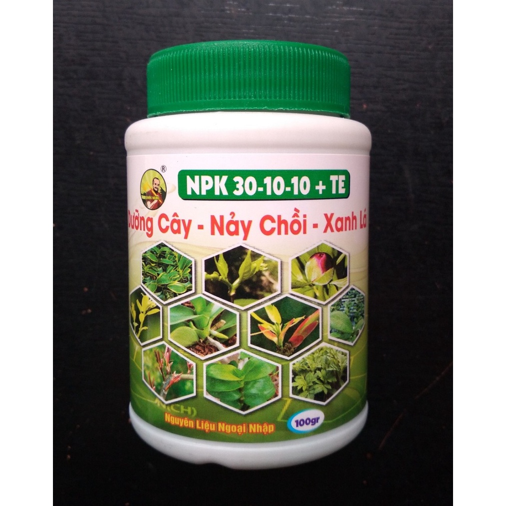 Bộ 3 phân bón xanh lá, chống hiện tượng vàng lá cho cây hoa Giấy (hoa giấy,30-10,magie)