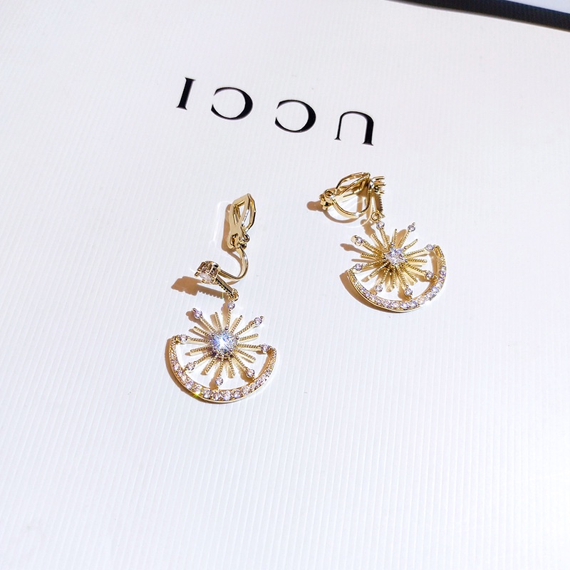 Bông Tai Đính Đá Zircon Lấp Lánh Phong Cách Hàn Quốc Thời Trang Cho Nữ