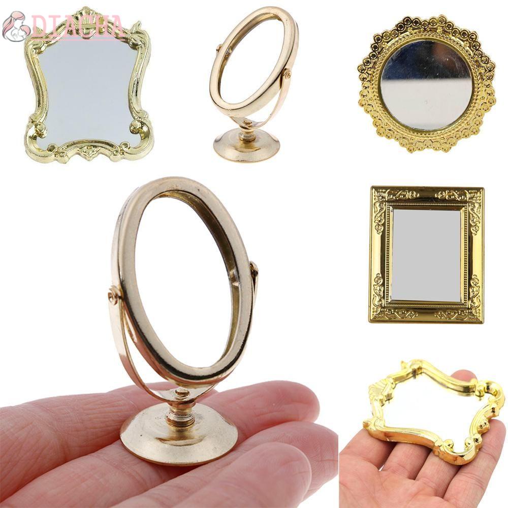 [Hàng mới về] Gương mini hình tròn / vuông có thể trang trí nhà búp bê tỷ lệ 1:12 DIY