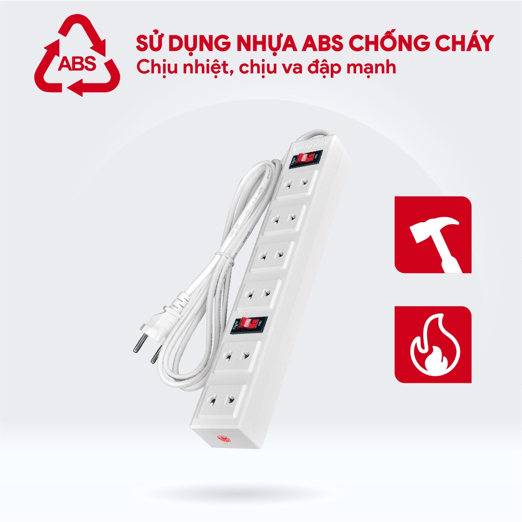 Ổ cắm điện đa năng Điện Quang có USB, Xoay 90° - Công suất cao 2500W an toàn, chịu nhiệt. BH 1 đổi 1