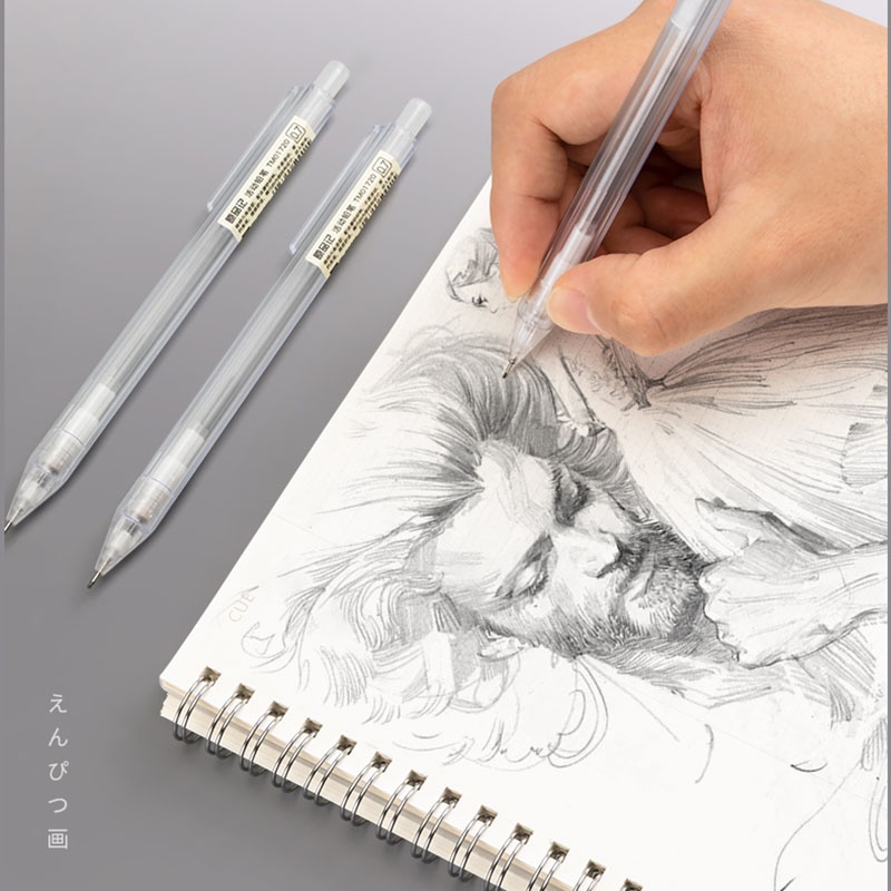 Bút chì bấm trong suốt ngòi 0.5 - 0.7mm