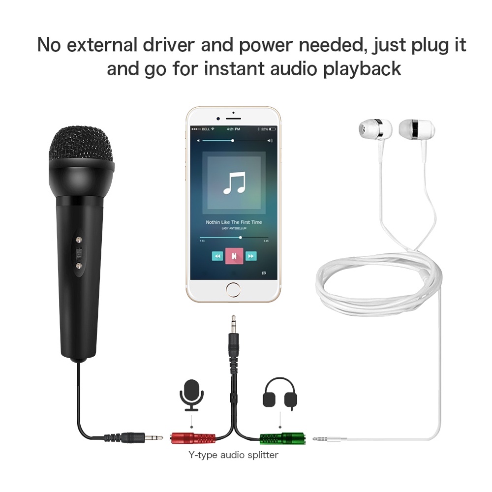 Micro Thu Âm Mini Có Dây Cho Điện Thoại PC