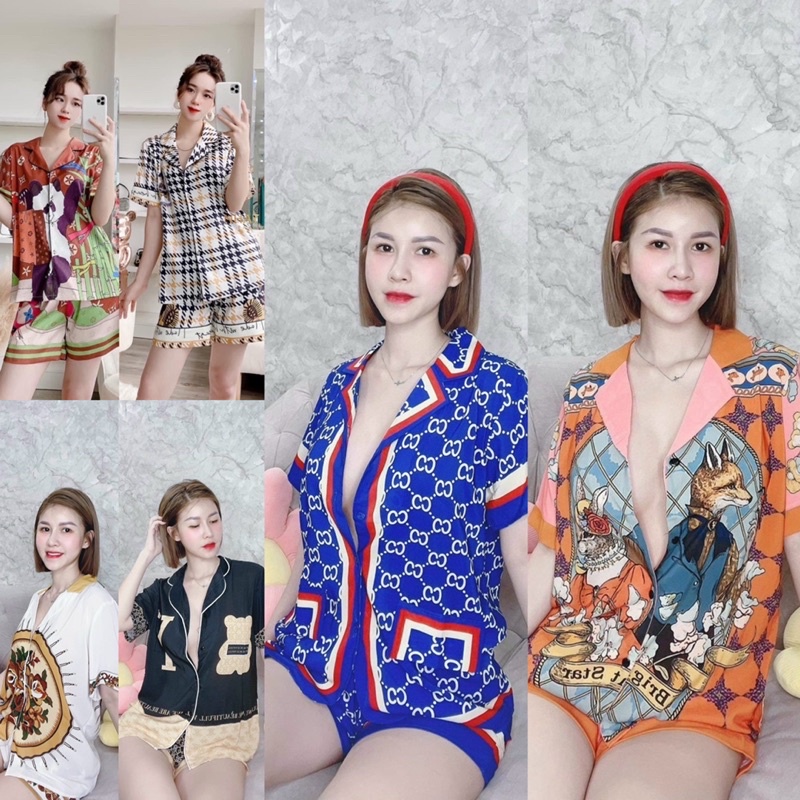 [Siêu rẻ] Đồ bộ pijama đùi mặc nhà Lụa Mango in 2 mặt cực mềm mịn mát cho bạn nữ dưới 65kg