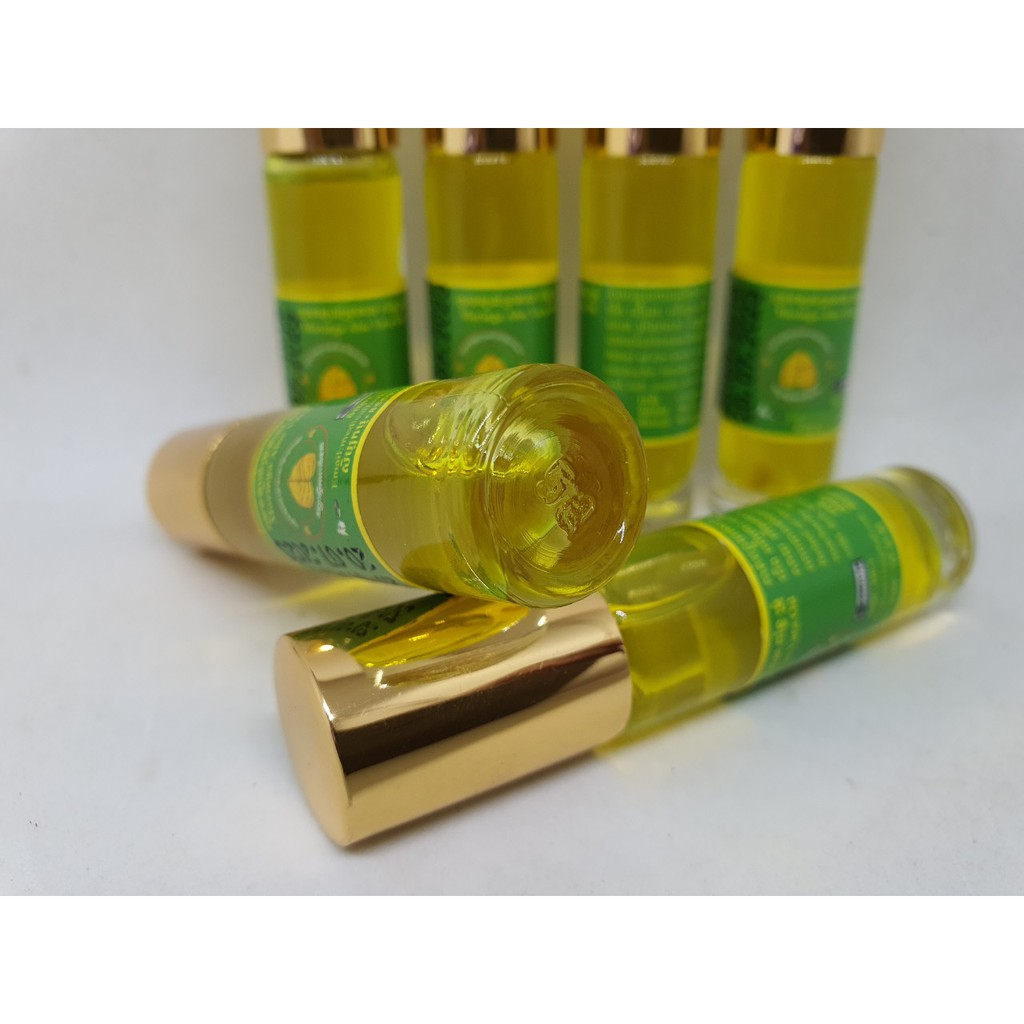 12 chai dầu lăn lá bồ đề moringa aloe vaca oil tinh chất lô hội chùm ngây campuchia chính hãng10 ml