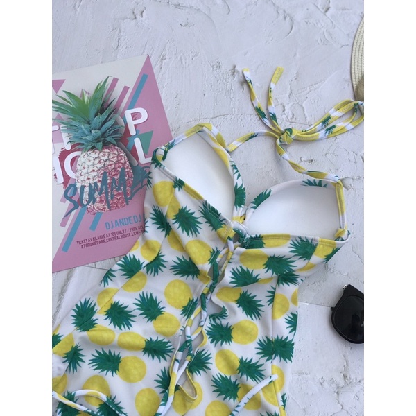 [ HÀNG SẴN + FORM ĐẸP] Bikini NÂNG NGỰC họa tiết dứa