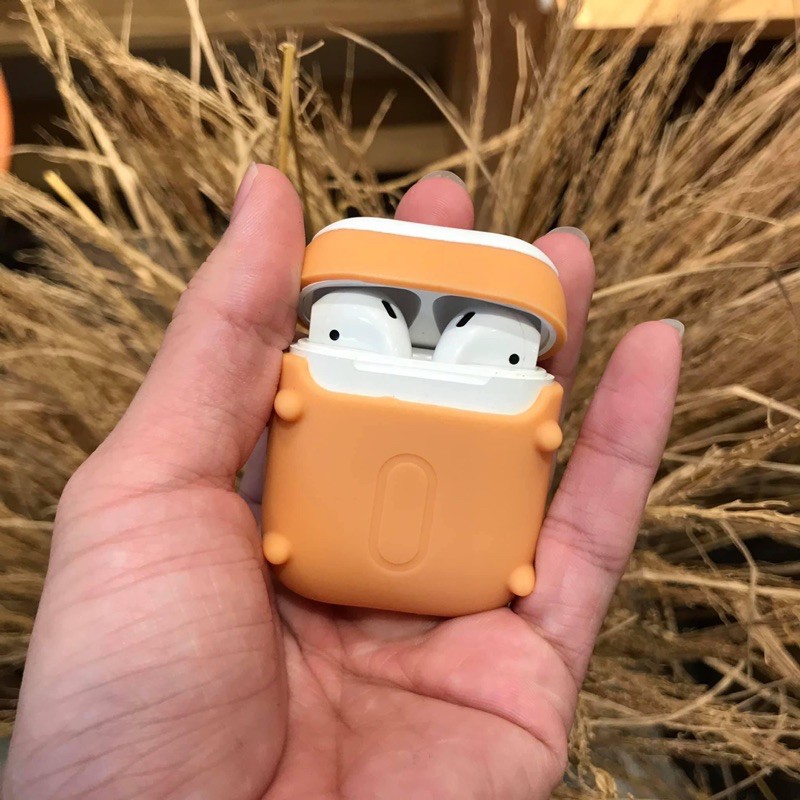Case Chó Siba đen cam Pichu Vỏ Bao Airpods Đựng Tai Nghe Airpod 1 2 Pro | Pro 2 2022 silicon dẻo - Cover i11, i12...