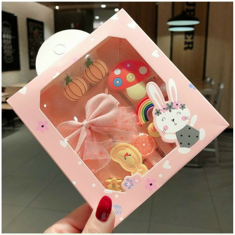 Hộp Kẹp Tóc Nơ Xinh Xắn Dễ Thương Cho Bé Gái Phong Cách Hàn Quốc