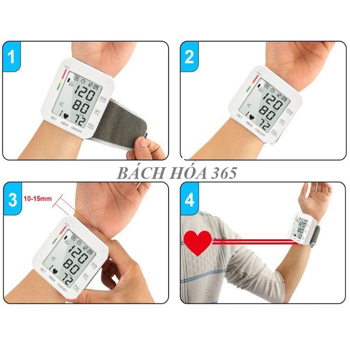 Máy đo huyết áp cổ tay - Máy đo huyết áp màn hình LCD - Máy đo huyết áp gia đình