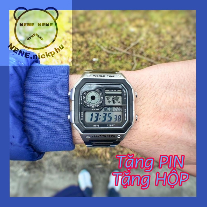 Đồng hồ SQUARE TIME nam dây sắt kiểu dáng sang trọng