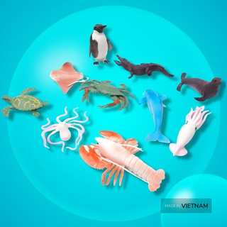 Đồ chơi mô hình động vật biển bộ 10 con HT7506