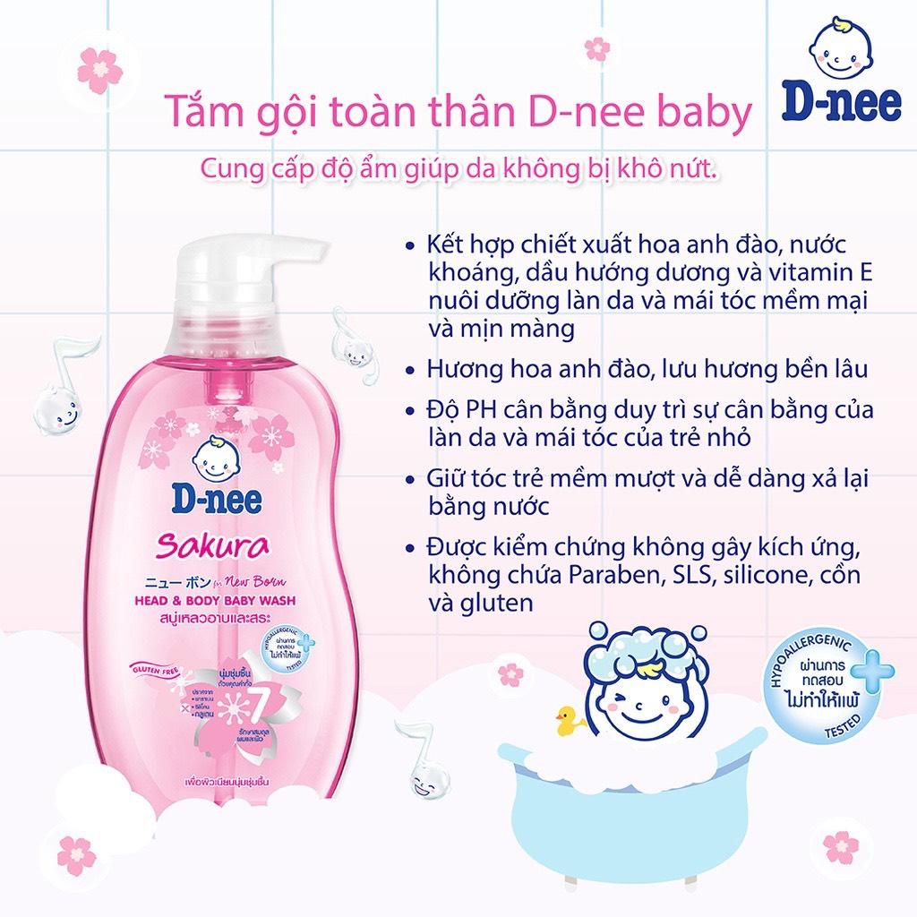 Sữa Tắm Gội DNEE Sơ Sinh Dành Cho Bé từ 0-3 tuổi,  Không Gây Kích Ứng, An Toàn Cho Da Bé