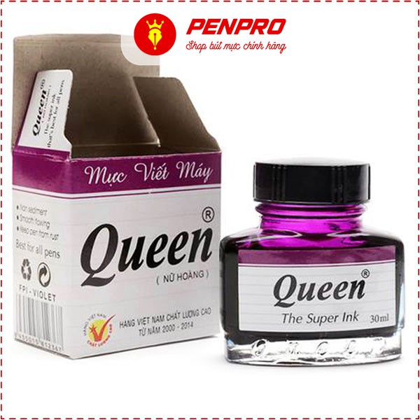 Mực Queen 30ml, Mực Cao Cấp Tím, Mực Nữ Hoàng, vbigvietnam