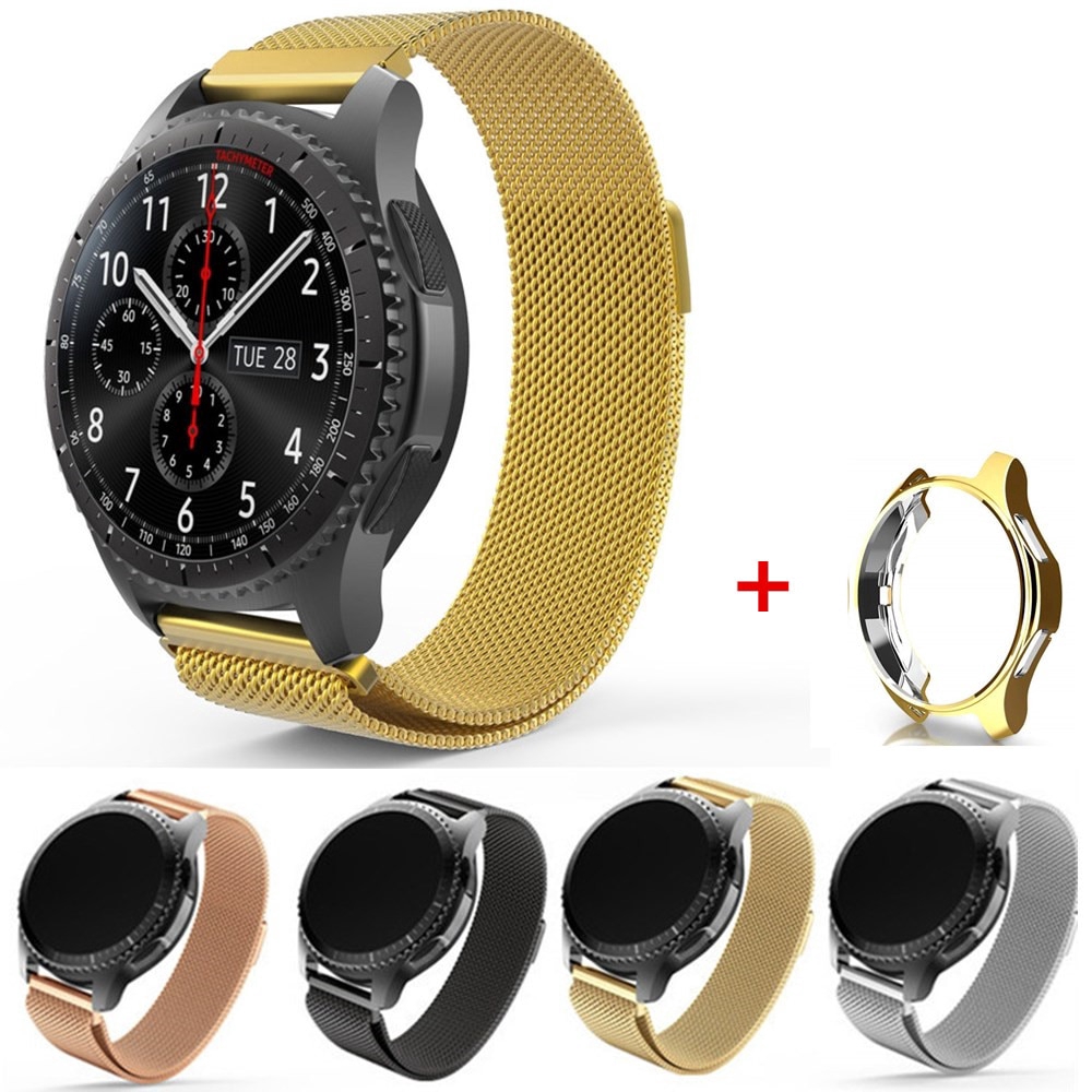 Xumu For Samsung Galaxy Watch 46mm 42mm Gear S3 Metal Watch Band Strap Soft Plating Case