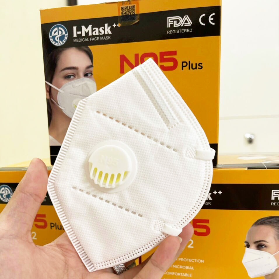 [Chính hãng] khẩu trang N95 y tế chính hãng có van thở 5 lớp kháng khuẩn, chống bụi mịn, khẩu trang N95 cao cấp I-mask